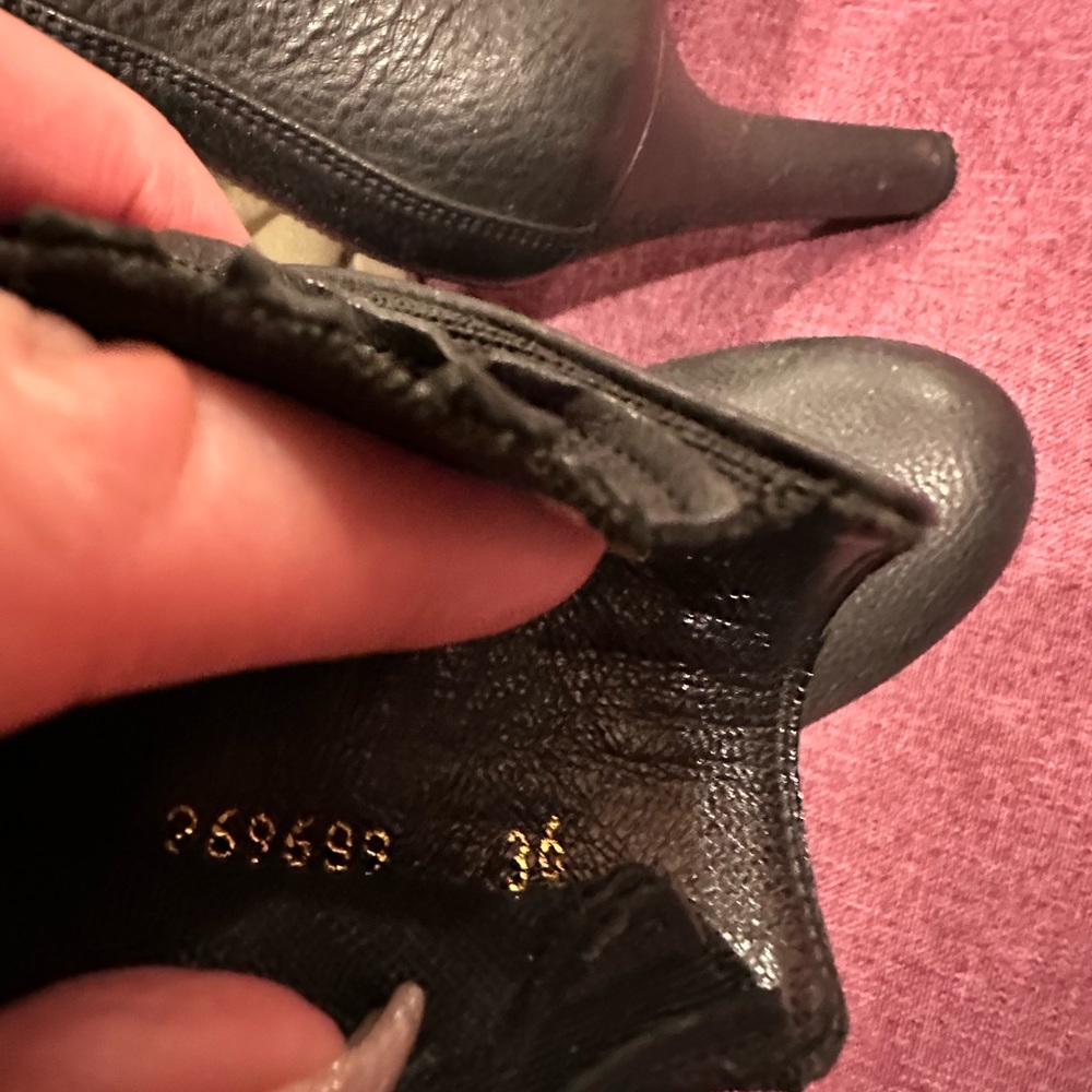 Genuine Gucci - Black Soft Leather Platform - Genuine Designer Bootie. - Picture 3 of 4